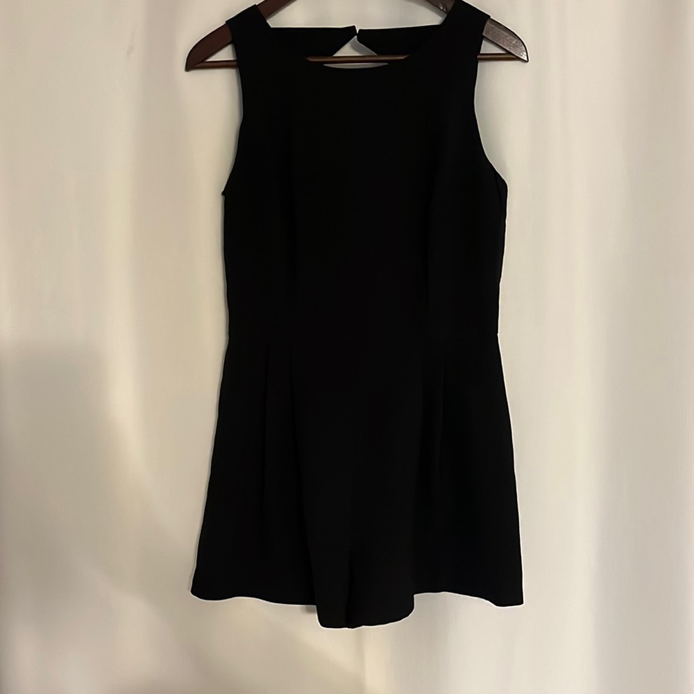 Black romper with open back